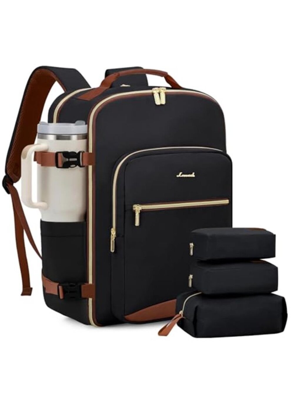 40L Carry On Travel Backpack Airline Approved Personal Item Bag Packing Cubes